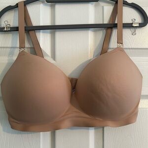 Victoria's Secret Tan Full-Coverage Bra with Adjustable Straps. Wireless - 38DDD